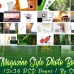 20 Magazine Style Photo Book Design 12x36 PSD Pages Vol-01
