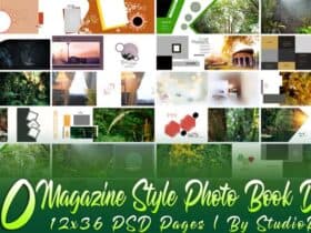 20 Magazine Style Photo Book Design 12x36 PSD Pages Vol-01