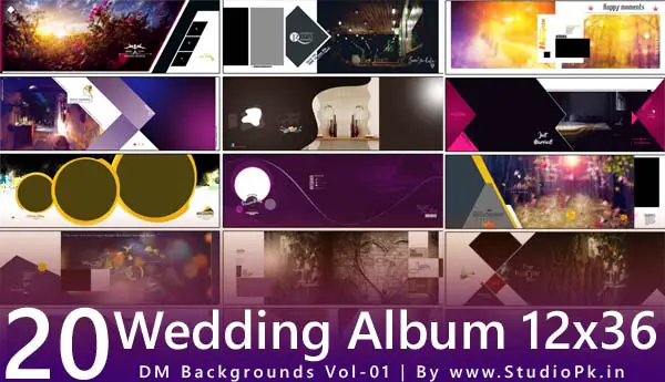 20 Wedding Album 12x36 DM Backgrounds Vol-01