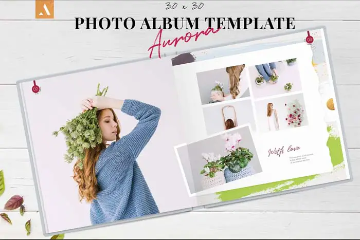 Pre-Designed 12x12 Photo Album PSD Templates