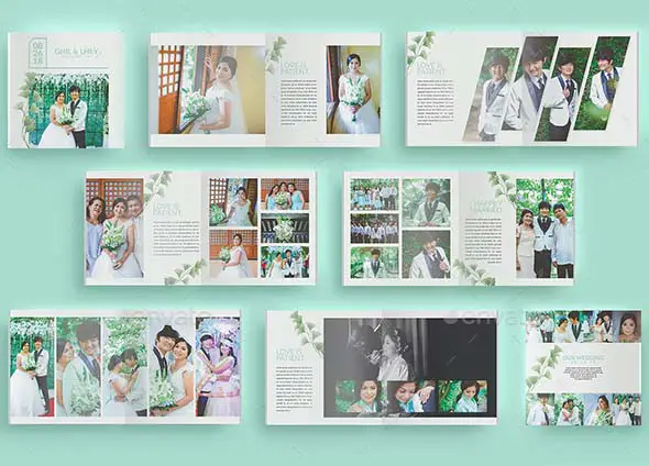 Free Download Square Wedding Album PSD Templates