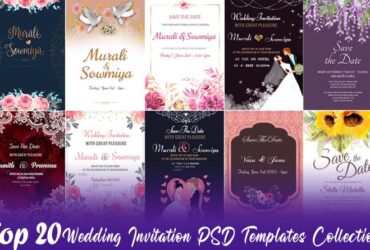 Top 20 Wedding Invitation PSD Templates Collection