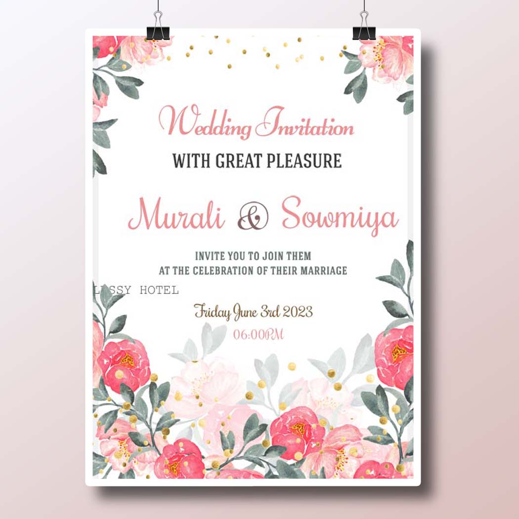 Wedding Invitation PSD Templates