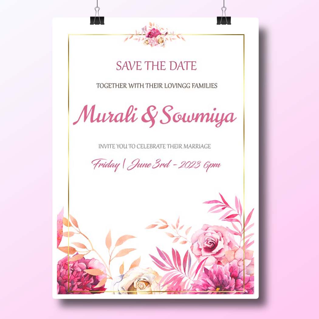 Wedding Invitation PSD Templates