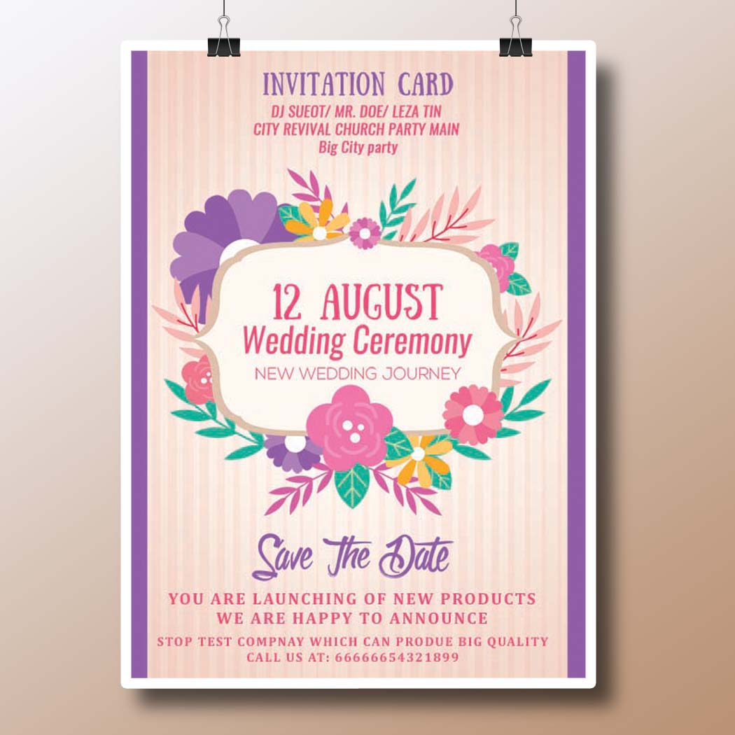 Wedding Invitation PSD Templates