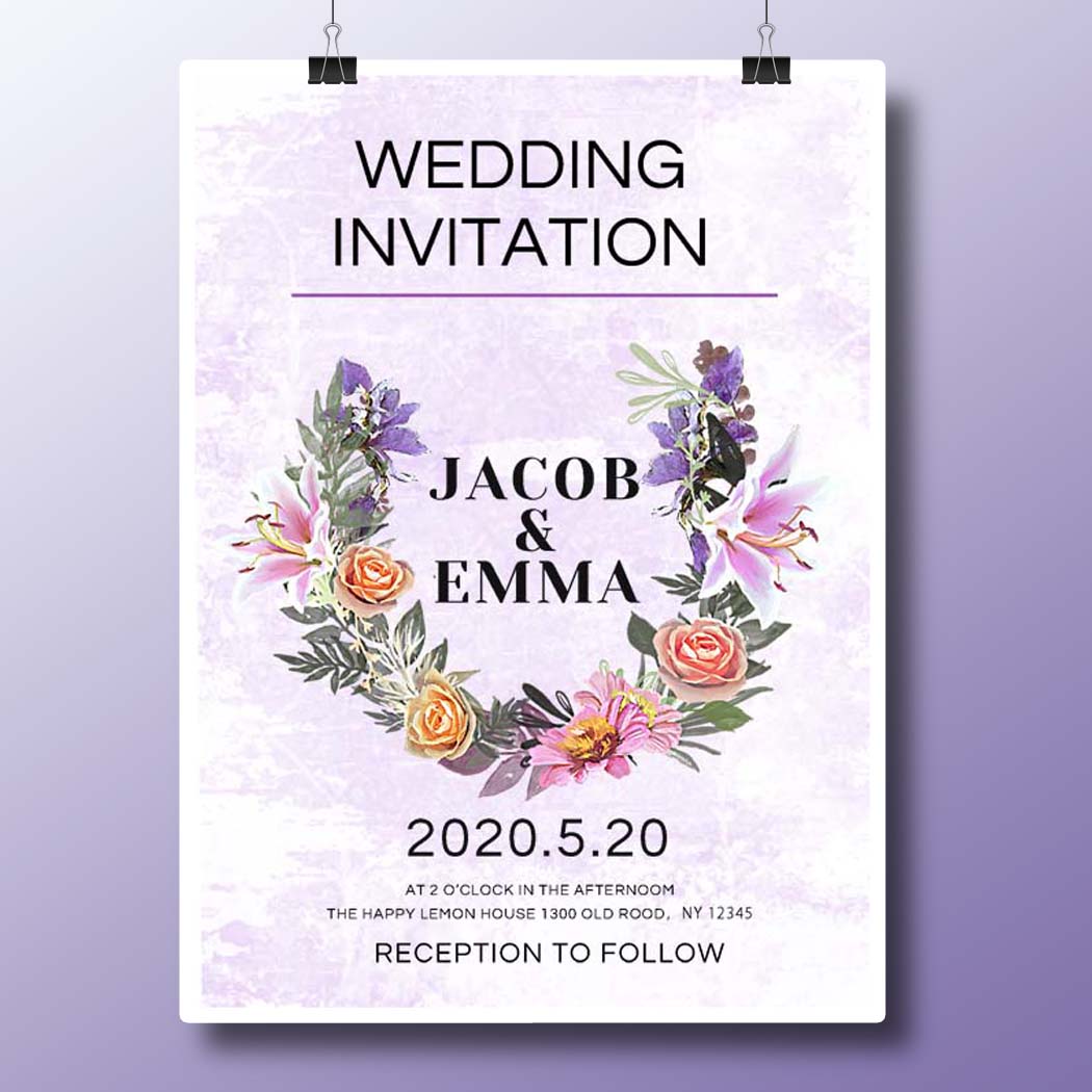 Wedding Invitation PSD Templates