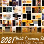 35 New 2021 Haldi Ceremony Photo Album 12x36 PSD Templates