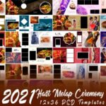 New 2021 Hast Melap Ceremony Photo Album 12x36 PSD Templates