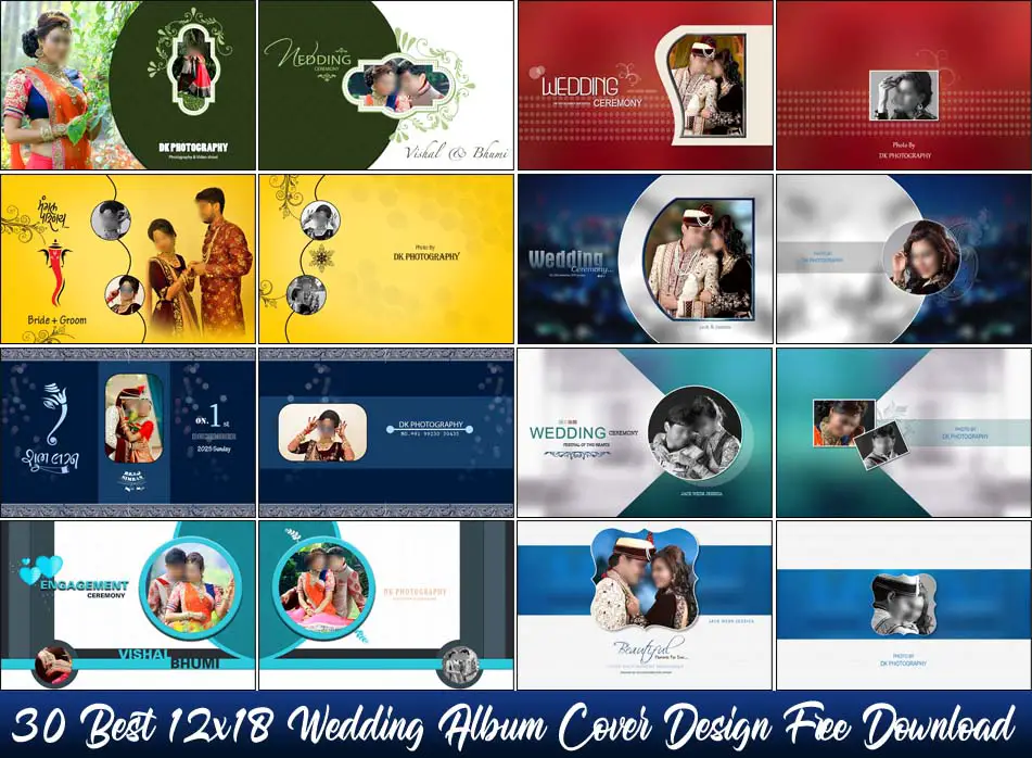 30 Best 12x18 Wedding Album Cover Design Free Download