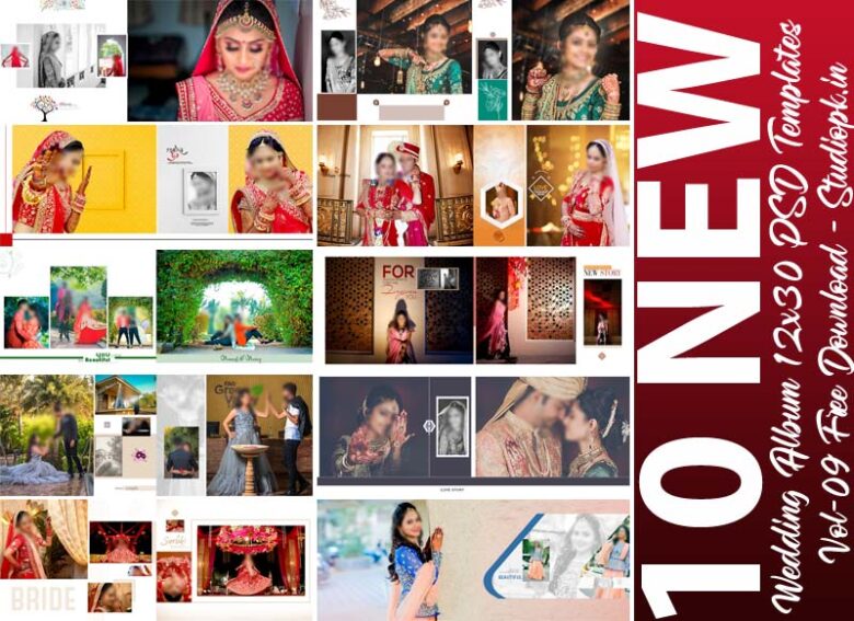 New Psd New Wedding Album 12x30 PSD Templates Vol-09 Free Download
