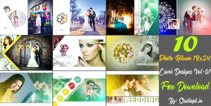 Photo Album 18x24 PSD Cover Designs Vol-01 Free Download