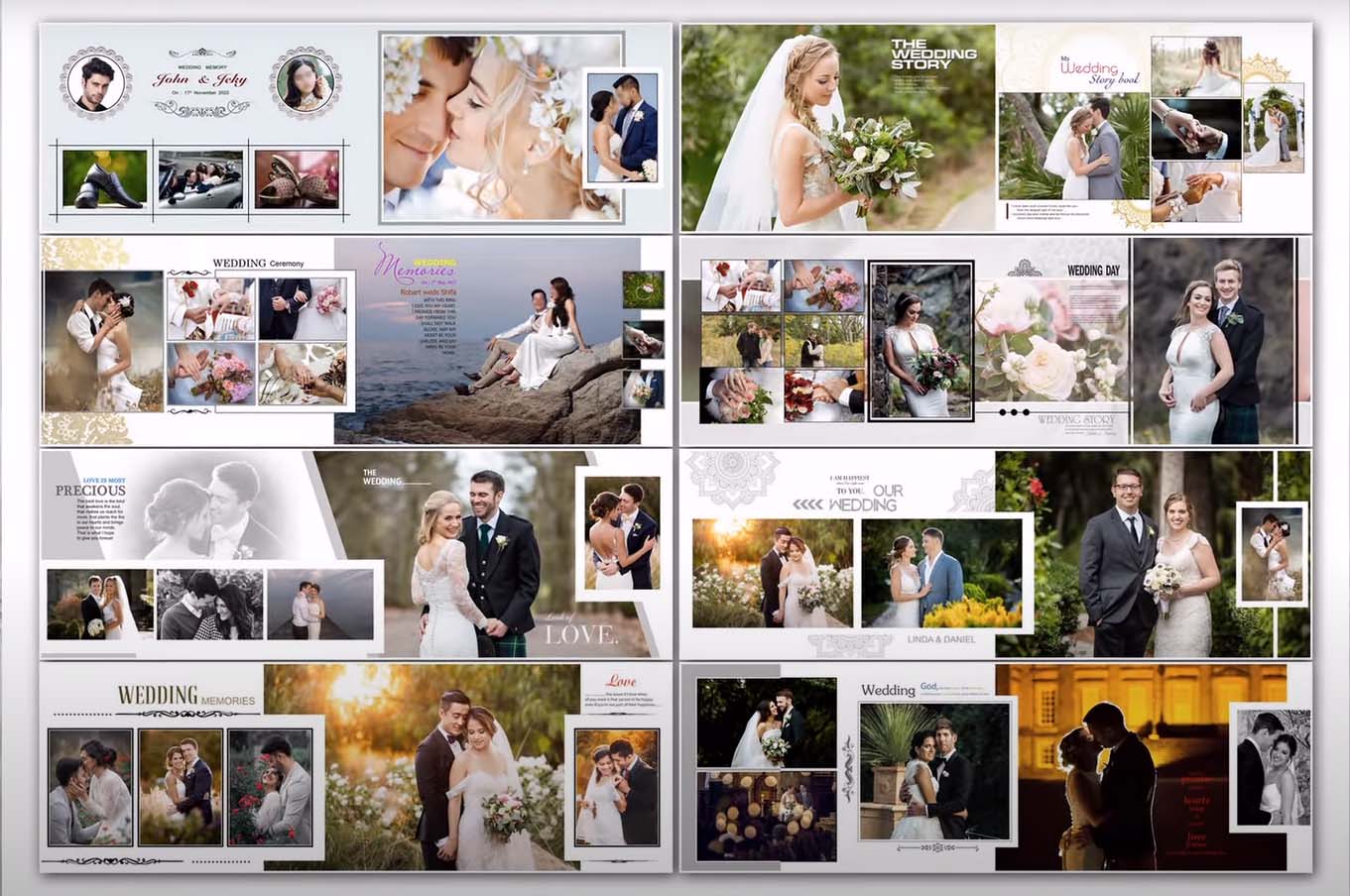 Wedding And Engagement Story Book Album Designs