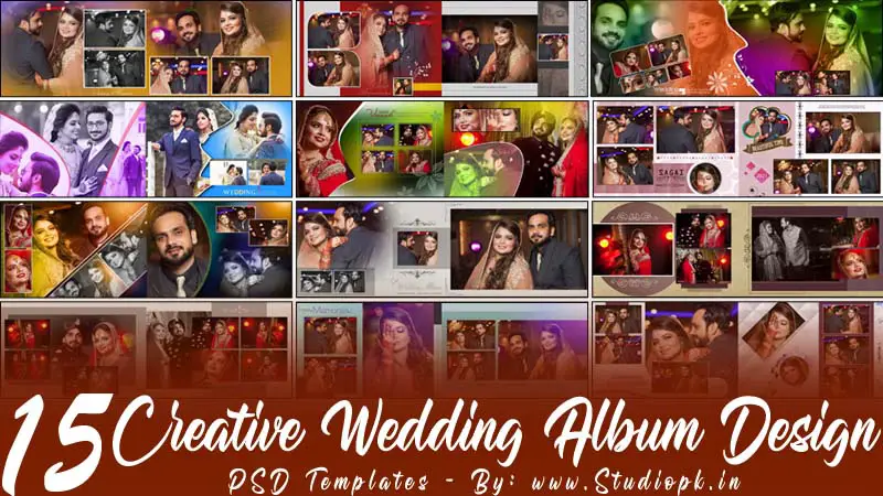 15 Creative Wedding Album Design PSD Templates Free Download