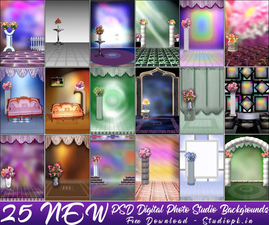 25 New PSD Digital Photo Studio Backgrounds
