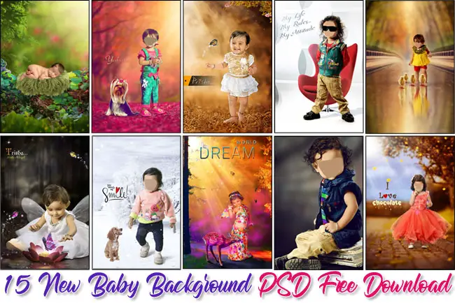 15 New Baby Background PSD Free Download