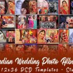 20 Indian Wedding Photo Album Design 12x36 PSD Templates