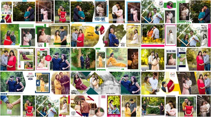 20 Maternity Photo Album 12x36 PSD Designs