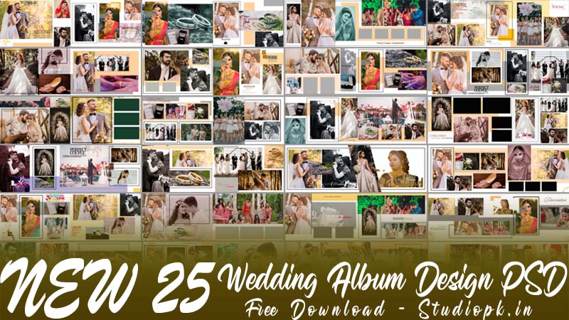 New 25 Wedding Album Design PSD Free Download