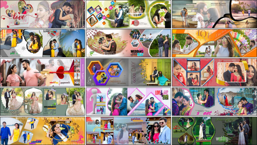 20 Free Pre-Wedding Couple Photo Album DM Designs 12x36