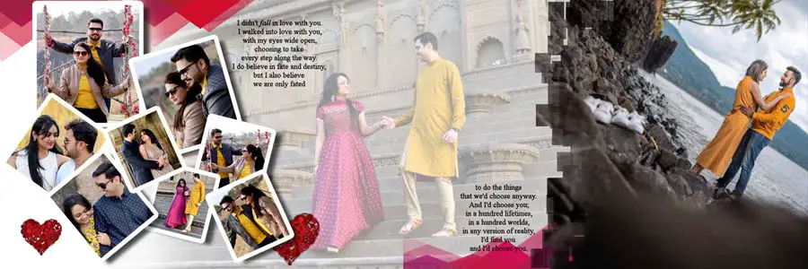 Creative 2021 Pre-Wedding Photo Album 12x36 PSD Designs