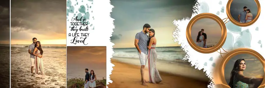 Creative 2021 Pre-Wedding Photo Album 12x36 PSD Designs