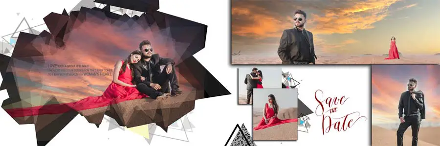Creative 2021 Pre-Wedding Photo Album 12x36 PSD Designs