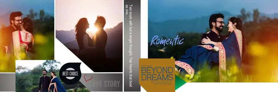 Creative 2021 Pre-Wedding Photo Album 12x36 PSD Designs