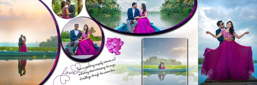 Creative 2021 Pre-Wedding Photo Album 12x36 PSD Designs