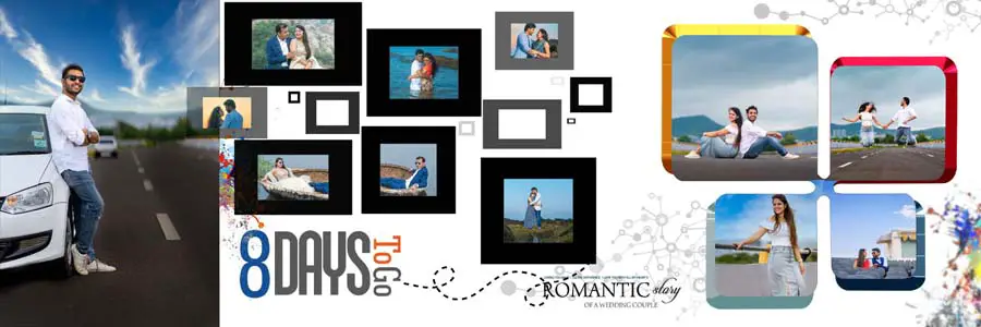 Creative 2021 Pre-Wedding Photo Album 12x36 PSD Designs