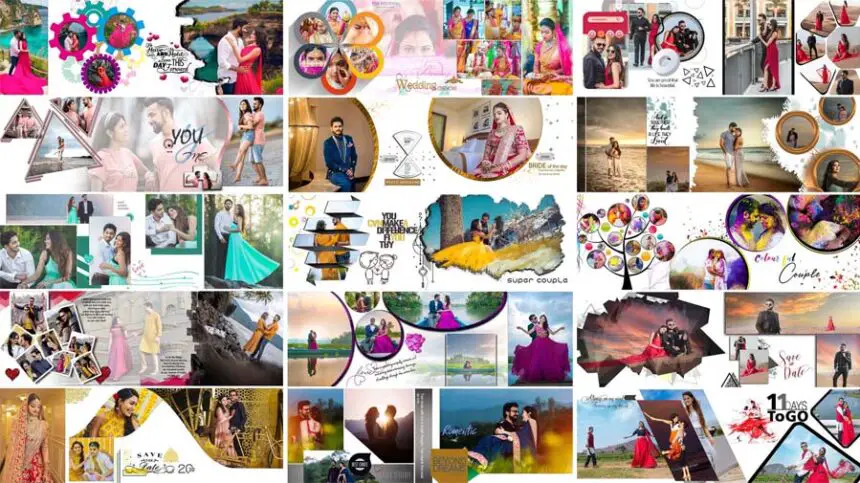 Creative 2021 Pre-Wedding Photo Album 12x36 PSD Designs