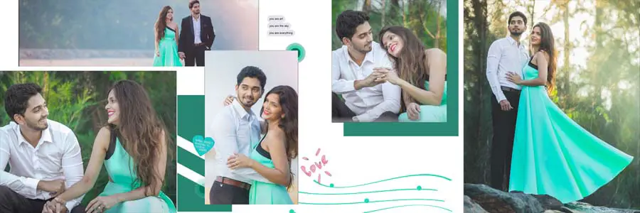 Creative 2021 Pre-Wedding Photo Album 12x36 PSD Designs