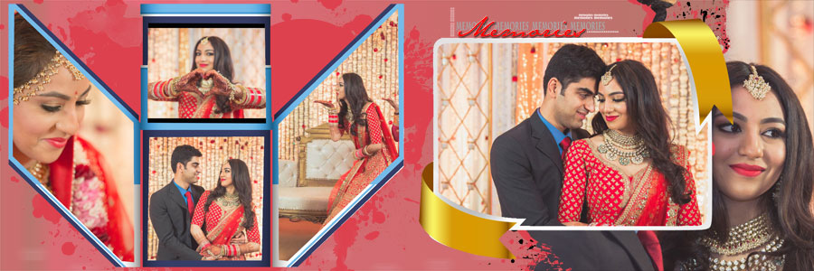 12x36 couple photo album DM design free download, template 08