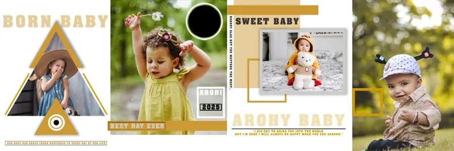 Born Baby Photo Album Design