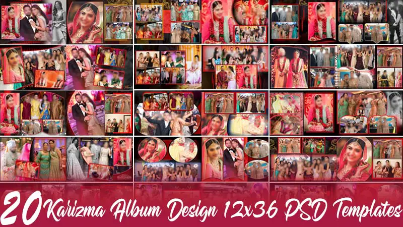 20 Karizma Album Design 12x36 PSD Templates