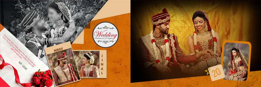 Indian Wedding Album Design PSD Template