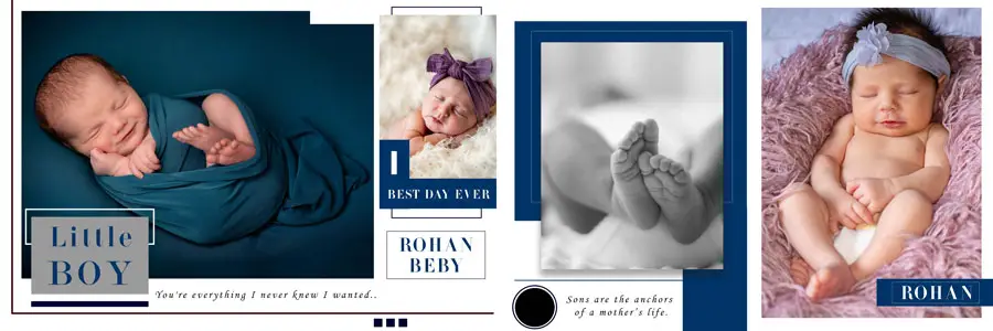 Newborn Baby Photo Album Design