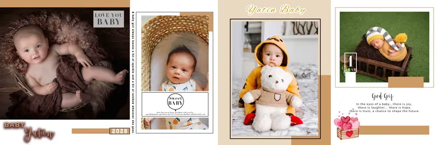 Baby Photo Album Template, Photo Book Template, Newborn Album, Photoshop  Album, Photoshop Template, INSTANT DOWNLOAD 