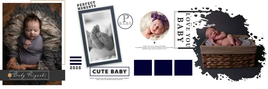 Newborn Baby Photo Album Design