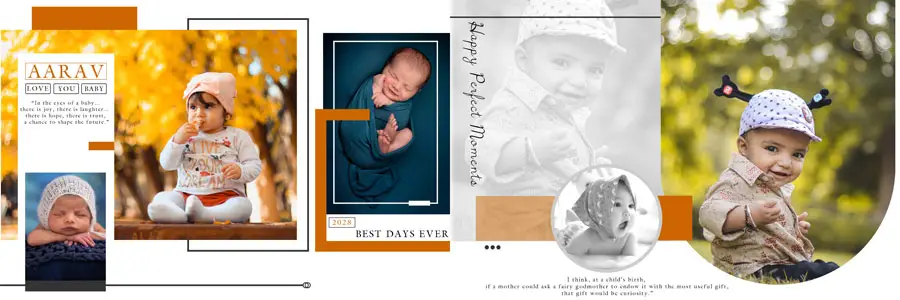Newborn Baby Photo Album Design