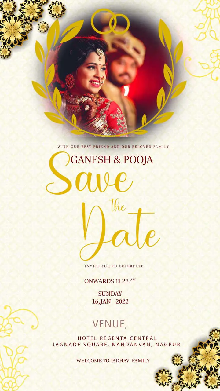 Save The Date Wedding Invitation Card