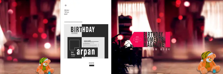 Birthday Photobook Magazine Design