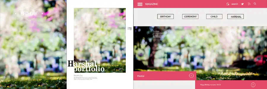 Birthday Photobook Magazine Design