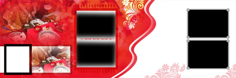 12x36 creative wedding album PSD sample pages high quality 150 dpi