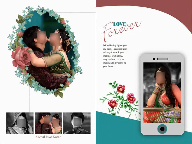 18X24 Photo Album Cover Design PSD