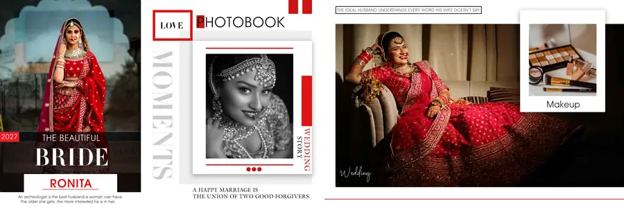 24 Wedding Album Design PSD