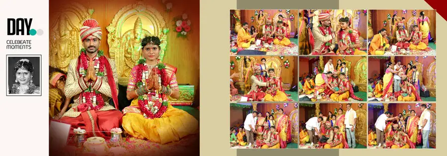 Indian Wedding Reception Ceremony Album Design PSD