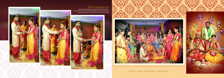 Wedding Reception Ceremony Photo Album Design 12x36 PSD
