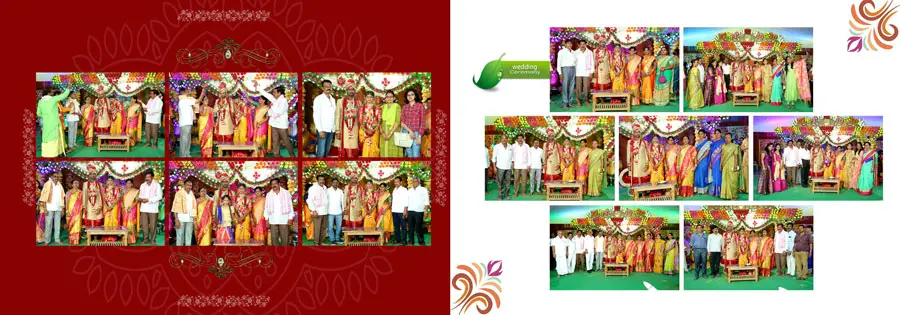 Indian Wedding Reception Ceremony Photo Album Design 12x36 PSD