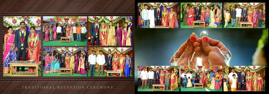 Indian Wedding Reception Ceremony Photo Album Design 12x36 PSD