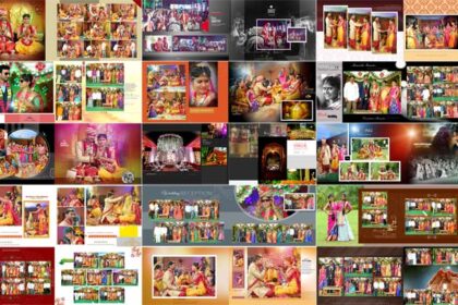 Indian Wedding Reception Ceremony Photo Album Design 12x36 PSD